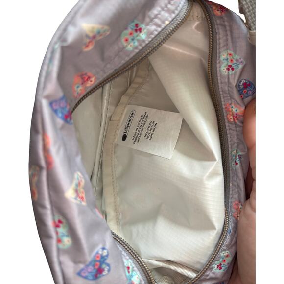 LeSportsac “Cafe Convertible” Heartfelt Frost C Print Crossbody/Shoulder Bag NWT - Picture 4 of 10